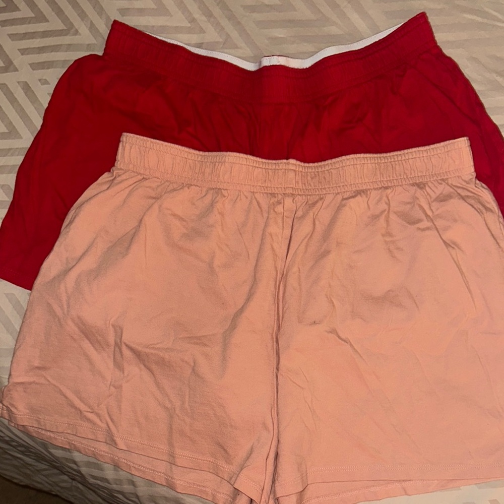 Wild Fable Red and Pink/Beige Athletic Shorts